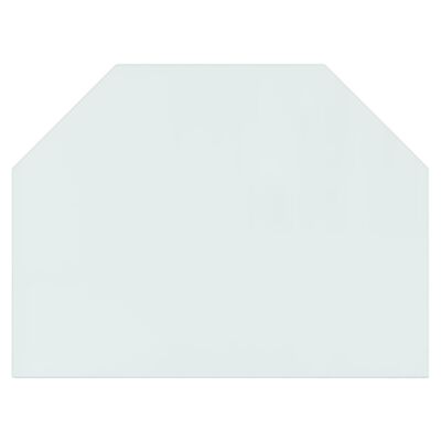 vidaXL Стъклена подложка за камина, шестоъгълна, 80x60 см