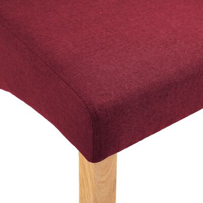 vidaXL Трапезни столове, 2 бр, червени, текстил