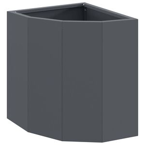 vidaXL Ъглов сандък за цветя Антрацит 30 x 30 x 35 см Стомана