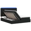 vidaXL LED легло за съхранение с матрак Черно 180 x 200 cm Текстил