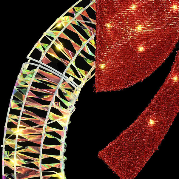 vidaXL Венец с 80 LED светодиода Топло бяло 90 cm PET