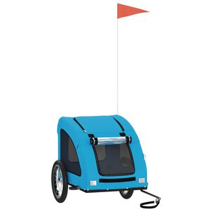 vidaXL Ремарке за колело за любимци син Оксфорд плат и желязо