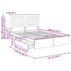 vidaXL Легло с място за съхранение Бяло 140 x 200 cm Инженерно дърво