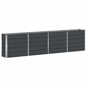 vidaXL Кашпа Антрацит 320 x 40 x 75 см Стомана
