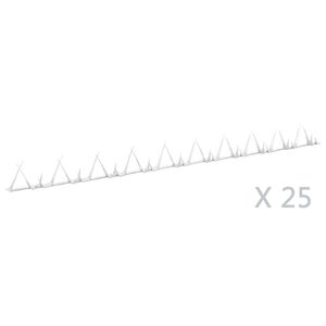 vidaXL Шипове за огради, 25 бр, стомана, 1 м