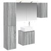 vidaXL Комплект шкафове за баня 5 бр. Сив Сонома Инженерна дървесина