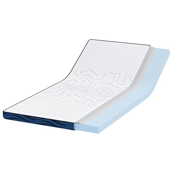 vidaXL Топер за матрак Бяло 100 x 200 cm Жакардова материя