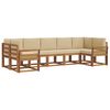vidaXL Комплект дивани за открито 7 pcs Натурален и Бежов