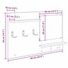 vidaXL Стенен закачалка за палта Бяло 90 x 10 x 50 см Инженерно дърво