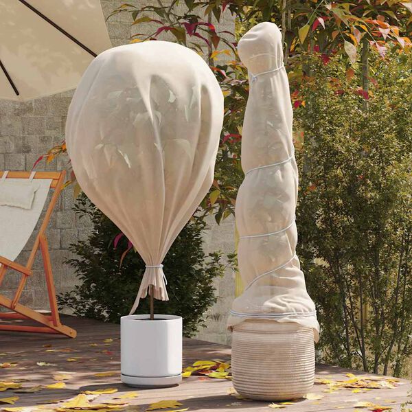 vidaXL Флийс за защита на растения от замръзване Бежово 20 x 3,2 м