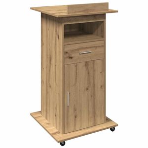 vidaXL Подиум Дъб Инженерна дървесина 55 x 55 x 107 cm