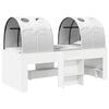 vidaXL Легло с тунел 4 pcs Бяло Инженерна дървесина