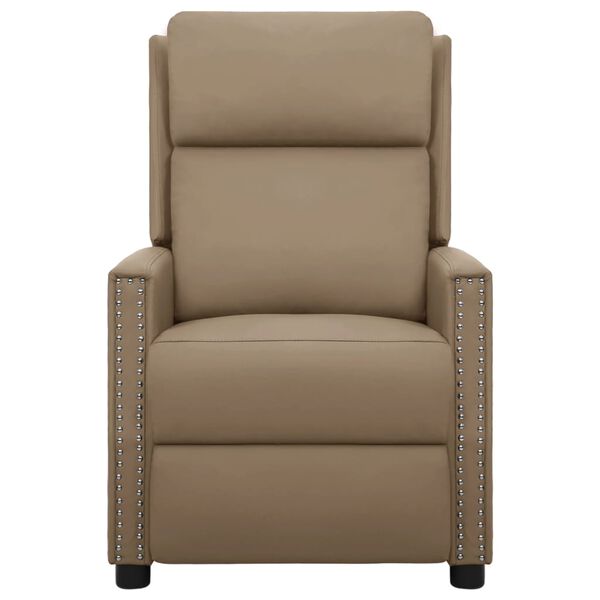 vidaXL Изправящ масажен стол, капучино, изкуствена кожа