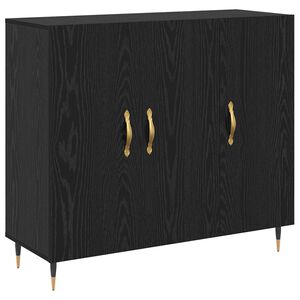 vidaXL Служебен шкаф Черния дъб 90 x 34 x 80 см Инженерна дървесина