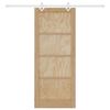 vidaXL Преплъзваща се врата Кафяво 83 x 202 см Солидно борово дърво