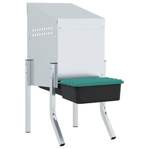 vidaXL Кутия за гнездене за пилета с 1 отделение и крака, поцинкована стомана