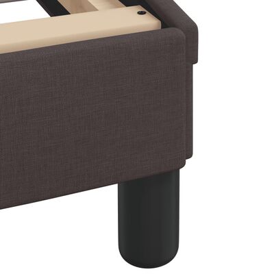 vidaXL Рамка за легло с табла, тъмнокафява, 200x200 см, плат