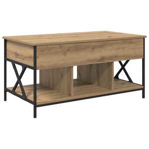 vidaXL Масичка за кафе Дъб 100 x 55 x 48.5 см Инженерна дървесина
