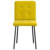vidaXL Трапезни столове, 2 бр, жълти, кадифе