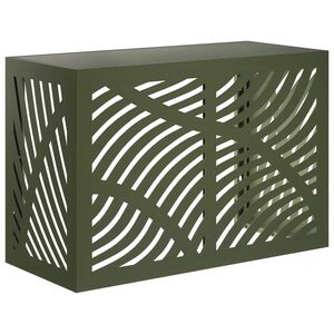 vidaXL Покритие за климатик Маслиненозелено 90 x 40 x 60 см Стомана