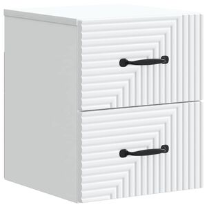 vidaXL Спален шкаф с монтаж на стена с чекмедже Бяло 34,5 x 33 x 40 см