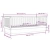 vidaXL Дневно легло, черно, 100x200 см, борово дърво масив