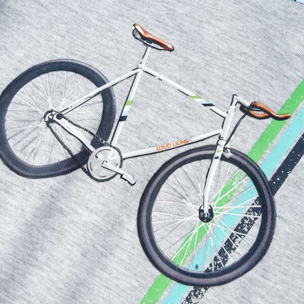 Детска тениска с къс ръкав, сива, 140