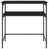 vidaXL Конзолна маса черна 75x35,5x75 см инженерно дърво