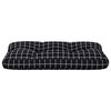 vidaXL Палетна възглавница, черно каре, 80x40x12 см, текстил