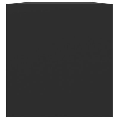 vidaXL Шкаф за винилови плочи, черен, 71x34x36 см, инженерно дърво