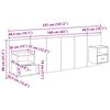 vidaXL Табла с шкаф с чекмедже с рафт 3 pcs Дъб Инженерно дърво