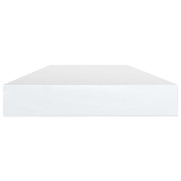 vidaXL Рафтове за етажерка, 4 бр, бял гланц, 80x10x1,5 см, ПДЧ