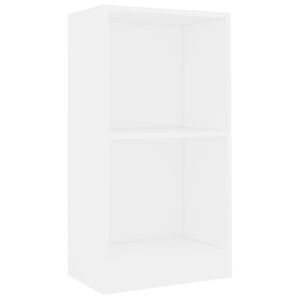 vidaXL Етажерка за книги, бяла, 40x24x75 см, инженерно дърво