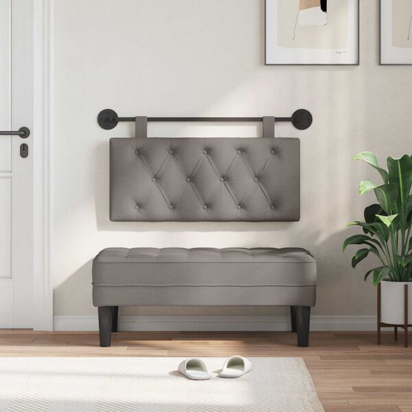 vidaXL Висяща табла Монтиране на стена Таупе 100 x 55 x 7 см текстил