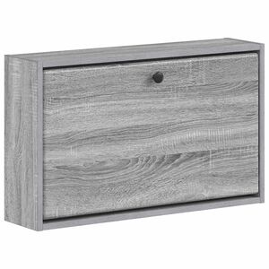 vidaXL Стенно шкафче за обувки BREDA 71 x 17 x 43 см Сив Сонома