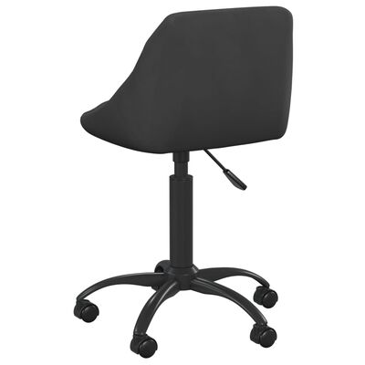 vidaXL Офис стол, черен, кадифе