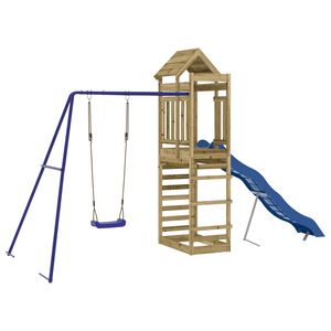 vidaXL Комбинирано детско съоръжение за игра, импрегниран бор
