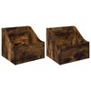 vidaXL Кутия за LP записи 2 бр. Опушен дъб 37 x 33 x 32 см