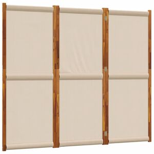 vidaXL Параван за стая, 3 панела, таупе, 210x180 см