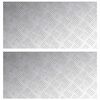 vidaXL Стъпало Правоъгълна 2 pcs Сребрист 80 x 40 cm Алуминий