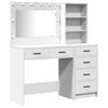 vidaXL Тоалетка 2 pcs Бяло 78.5 x 41 x 135 см Инженерна дървесина