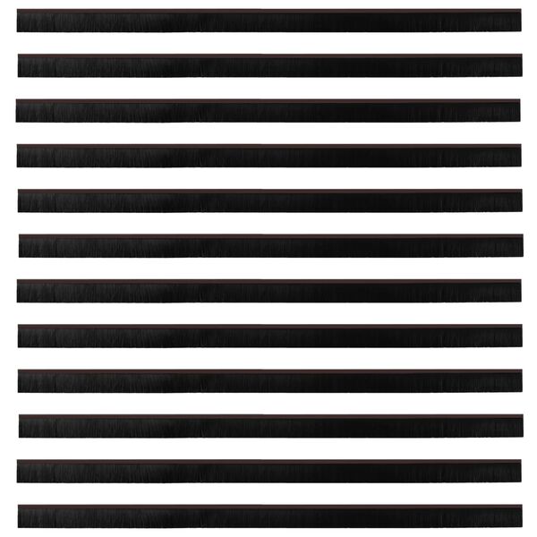 vidaXL Самозалепващи се четки за уплътняване на врати 12 pcs Кафяво