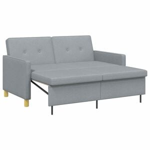 vidaXL Разтегателен диван с матрак Светлосиво 154 x 94,5 x 80,5 см