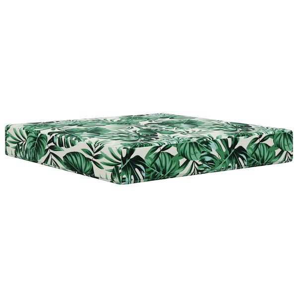 vidaXL Възглавница за диван на открито 2 pcs Мотив с листа Полиестер