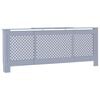 vidaXL МДФ параван за радиатор, сив, 205 см