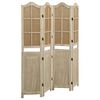 vidaXL Параван за стая, 4 панела, кафяв, 140x165 см, плат