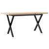 vidaXL Кафе маса X-образна рамка 90x40x45,5 см бор масив и стомана