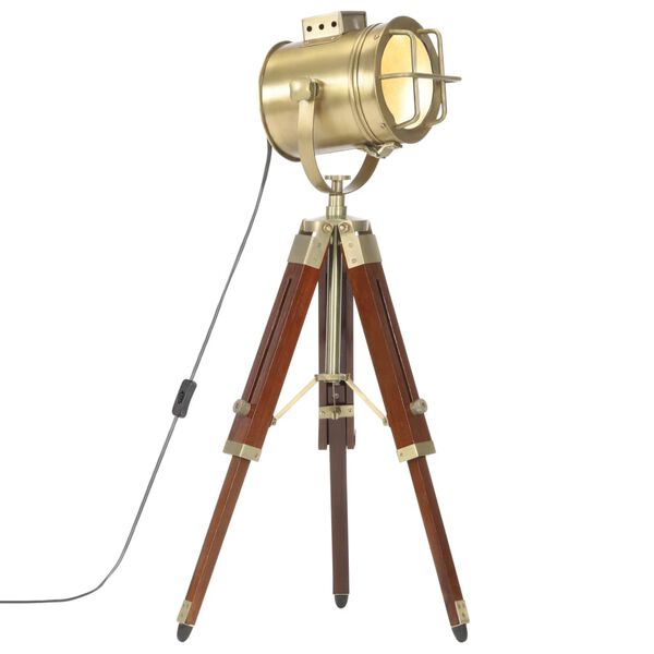 vidaXL Подова лампа тринога, масивно мангово дърво, 69 см