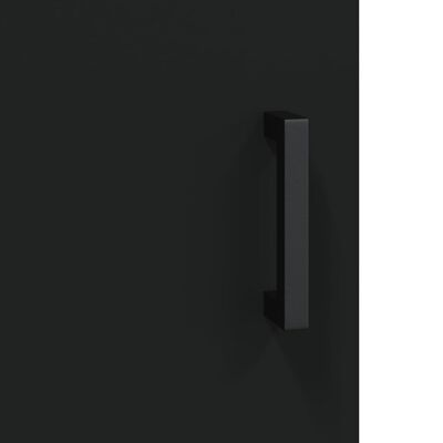 vidaXL Стенен шкаф, черен, 60x31x60 см, инженерно дърво