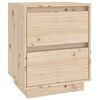 vidaXL Нощно шкафче, 40x35x50 см, борово дърво масив